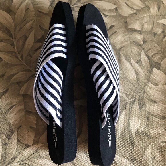 NEW Vintage Y2K ESPRIT Elastic Slide Pool Sandal - Picture 4 of 8
